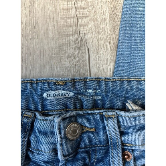 Old Navy OG Straight Jeans High Rise Womens Size 2  Distressed Teen School - Picture 3 of 5